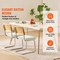 Rattan Dining Chairs Set of 2, Mid Century Modern Dining Chair, Upholstered Velvet Accent Chair with Rattan Back